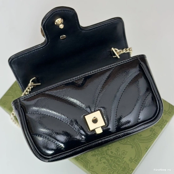 First bag ru Gucci bag-16.5*10*5cm belt Marmont GG 0812
